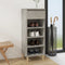 vidaXL - Schoenenkast - 40x36x105 - cm - bewerkt - hout - betongrijs