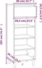vidaXL - Schoenenkast - 40x36x105 - cm - bewerkt - hout - betongrijs