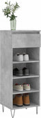 vidaXL - Schoenenkast - 40x36x105 - cm - bewerkt - hout - betongrijs