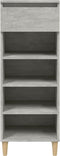 vidaXL - Schoenenkast - 40x36x105 - cm - bewerkt - hout - betongrijs