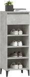 vidaXL - Schoenenkast - 40x36x105 - cm - bewerkt - hout - betongrijs