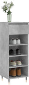 vidaXL - Schoenenkast - 40x36x105 - cm - bewerkt - hout - betongrijs