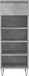 vidaXL - Schoenenkast - 40x36x105 - cm - bewerkt - hout - betongrijs
