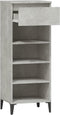 vidaXL - Schoenenkast - 40x36x105 - cm - bewerkt - hout - betongrijs