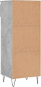 vidaXL - Schoenenkast - 40x36x105 - cm - bewerkt - hout - betongrijs