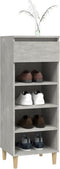 vidaXL - Schoenenkast - 40x36x105 - cm - bewerkt - hout - betongrijs