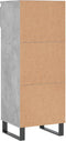 vidaXL - Schoenenkast - 40x36x105 - cm - bewerkt - hout - betongrijs