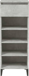 vidaXL - Schoenenkast - 40x36x105 - cm - bewerkt - hout - betongrijs