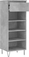 vidaXL - Schoenenkast - 40x36x105 - cm - bewerkt - hout - betongrijs