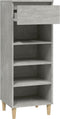 vidaXL - Schoenenkast - 40x36x105 - cm - bewerkt - hout - betongrijs
