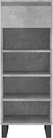 vidaXL - Schoenenkast - 40x36x105 - cm - bewerkt - hout - betongrijs