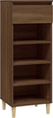 vidaXL - Schoenenkast - 40x36x105 - cm - bewerkt - hout - bruin - eikenkleur