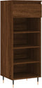 vidaXL - Schoenenkast - 40x36x105 - cm - bewerkt - hout - bruin - eikenkleur