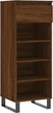 vidaXL - Schoenenkast - 40x36x105 - cm - bewerkt - hout - bruin - eikenkleur