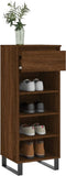 vidaXL - Schoenenkast - 40x36x105 - cm - bewerkt - hout - bruin - eikenkleur