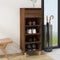 vidaXL - Schoenenkast - 40x36x105 - cm - bewerkt - hout - bruin - eikenkleur