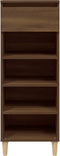 vidaXL - Schoenenkast - 40x36x105 - cm - bewerkt - hout - bruin - eikenkleur