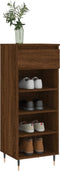 vidaXL - Schoenenkast - 40x36x105 - cm - bewerkt - hout - bruin - eikenkleur