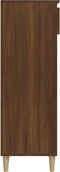 vidaXL - Schoenenkast - 40x36x105 - cm - bewerkt - hout - bruin - eikenkleur