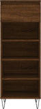 vidaXL - Schoenenkast - 40x36x105 - cm - bewerkt - hout - bruin - eikenkleur
