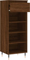 vidaXL - Schoenenkast - 40x36x105 - cm - bewerkt - hout - bruin - eikenkleur
