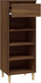 vidaXL - Schoenenkast - 40x36x105 - cm - bewerkt - hout - bruin - eikenkleur