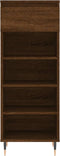 vidaXL - Schoenenkast - 40x36x105 - cm - bewerkt - hout - bruin - eikenkleur