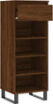 vidaXL - Schoenenkast - 40x36x105 - cm - bewerkt - hout - bruin - eikenkleur