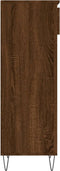 vidaXL - Schoenenkast - 40x36x105 - cm - bewerkt - hout - bruin - eikenkleur
