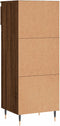 vidaXL - Schoenenkast - 40x36x105 - cm - bewerkt - hout - bruin - eikenkleur