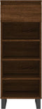 vidaXL - Schoenenkast - 40x36x105 - cm - bewerkt - hout - bruin - eikenkleur