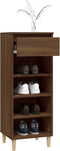 vidaXL - Schoenenkast - 40x36x105 - cm - bewerkt - hout - bruin - eikenkleur