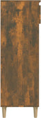 vidaXL - Schoenenkast - 40x36x105 - cm - bewerkt - hout - gerookt - eikenkleurig