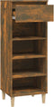 vidaXL - Schoenenkast - 40x36x105 - cm - bewerkt - hout - gerookt - eikenkleurig