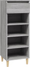 vidaXL - Schoenenkast - 40x36x105 - cm - bewerkt - hout - grijs - sonoma
