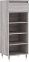 vidaXL - Schoenenkast - 40x36x105 - cm - bewerkt - hout - grijs - sonoma