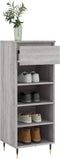 vidaXL - Schoenenkast - 40x36x105 - cm - bewerkt - hout - grijs - sonoma