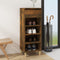 vidaXL - Schoenenkast - 40x36x105 - cm - bewerkt - hout - grijs - sonoma