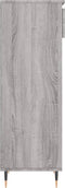 vidaXL - Schoenenkast - 40x36x105 - cm - bewerkt - hout - grijs - sonoma