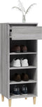 vidaXL - Schoenenkast - 40x36x105 - cm - bewerkt - hout - grijs - sonoma