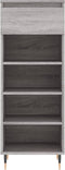 vidaXL - Schoenenkast - 40x36x105 - cm - bewerkt - hout - grijs - sonoma