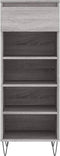 vidaXL - Schoenenkast - 40x36x105 - cm - bewerkt - hout - grijs - sonoma