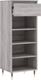 vidaXL - Schoenenkast - 40x36x105 - cm - bewerkt - hout - grijs - sonoma
