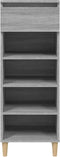 vidaXL - Schoenenkast - 40x36x105 - cm - bewerkt - hout - grijs - sonoma