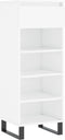 vidaXL - Schoenenkast - 40x36x105 - cm - bewerkt - hout - hoogglans - wit
