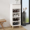 vidaXL - Schoenenkast - 40x36x105 - cm - bewerkt - hout - hoogglans - wit