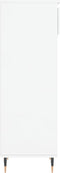 vidaXL - Schoenenkast - 40x36x105 - cm - bewerkt - hout - hoogglans - wit