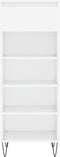 vidaXL - Schoenenkast - 40x36x105 - cm - bewerkt - hout - hoogglans - wit