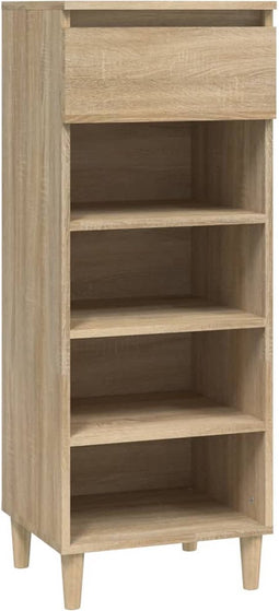 vidaXL - Schoenenkast - 40x36x105 - cm - bewerkt - hout - sonoma - eikenkleurig