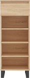 vidaXL - Schoenenkast - 40x36x105 - cm - bewerkt - hout - sonoma - eikenkleurig